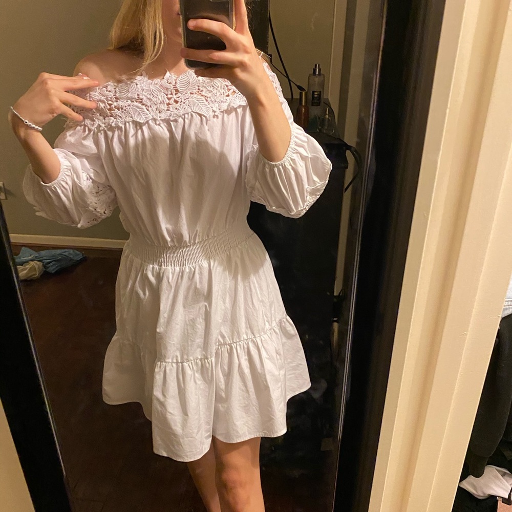 White flowy dress
